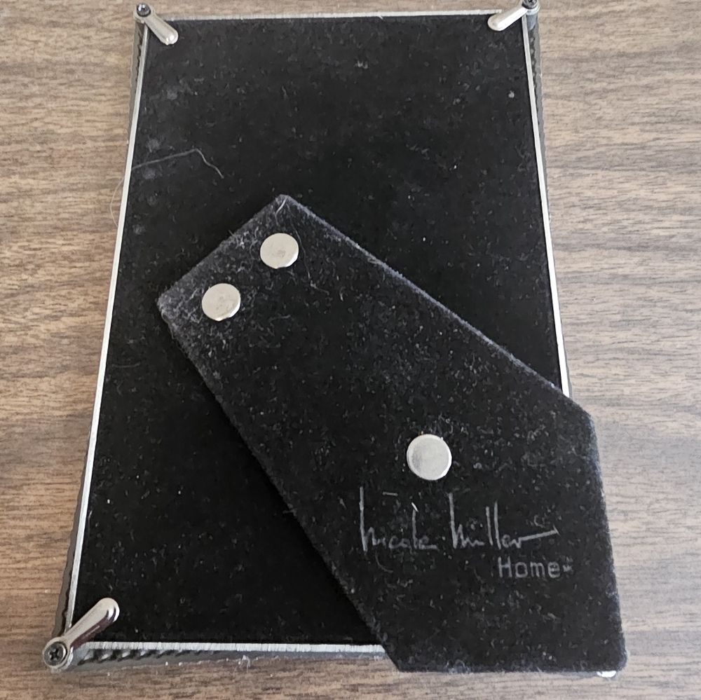 Silver Rhinestone & Black Enamel Photo Frame - Picture 2 of 3